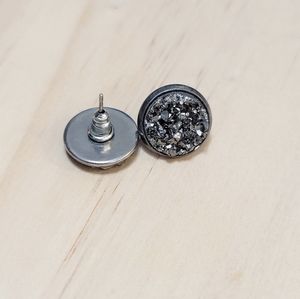 Raw Stone Disk Studs